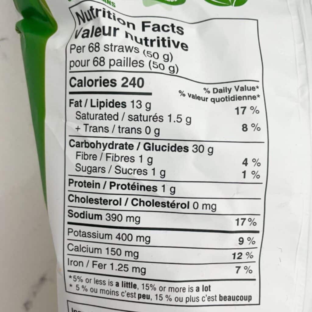 Veggie Straws Dietitian Review - Nutrition Facts