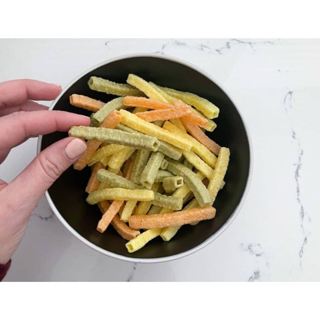 Veggie Straws in a Bowl