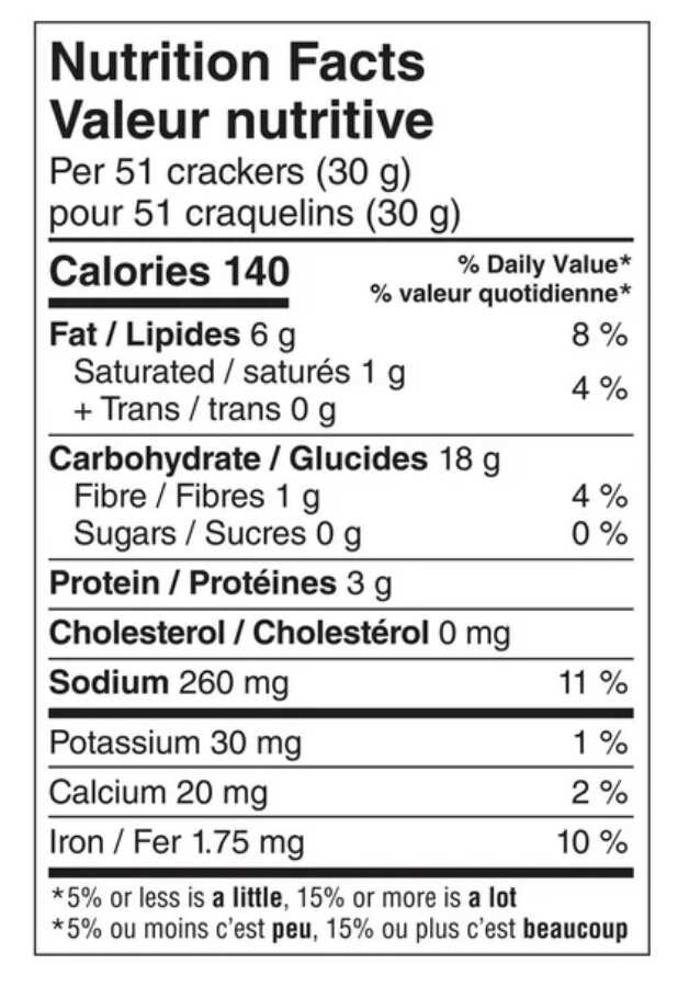 Annie's cheddar bunnies nutrition facts