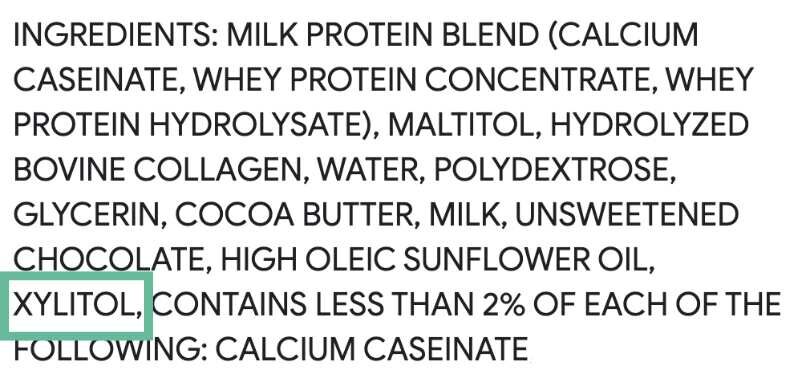 Xylitol ingredient list