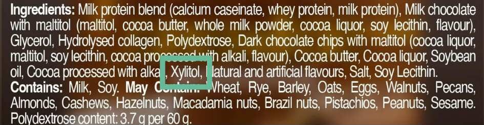 Xylitol ingredient list