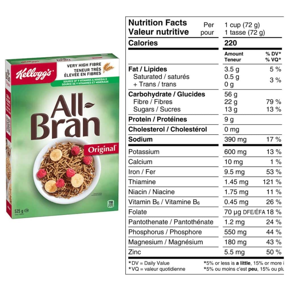 All Bran Original Nutrition Facts