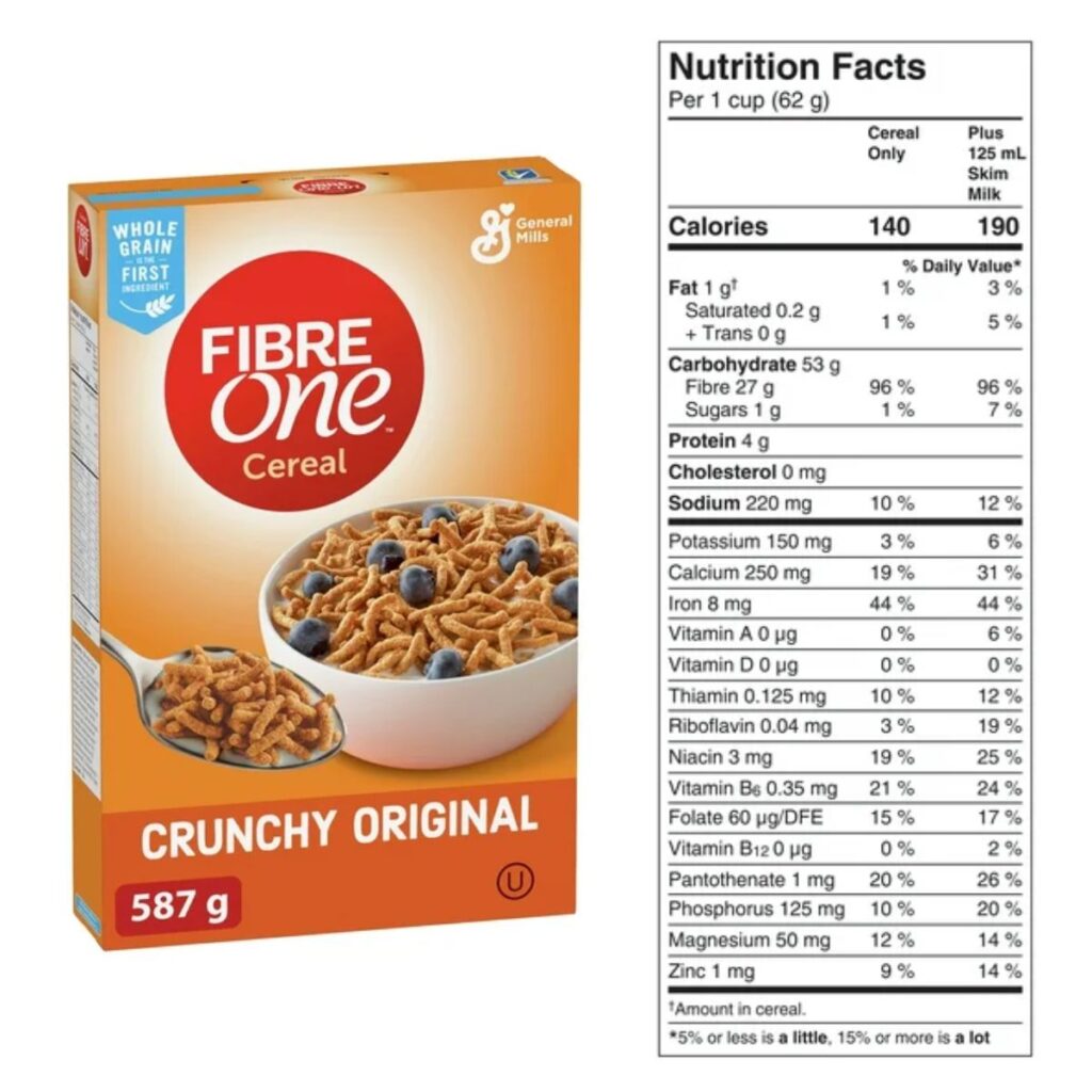 Fibre One Original nutrition facts