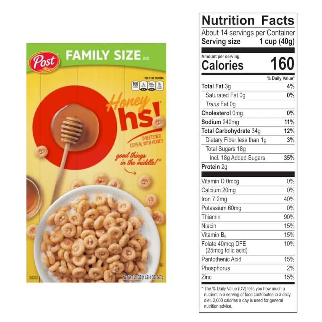 Honey Ohs Nutrition Facts