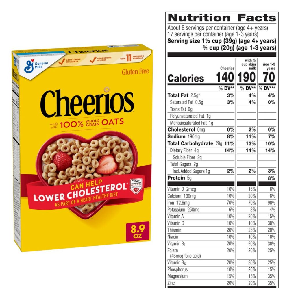 Cheerios Original Nutrition facts