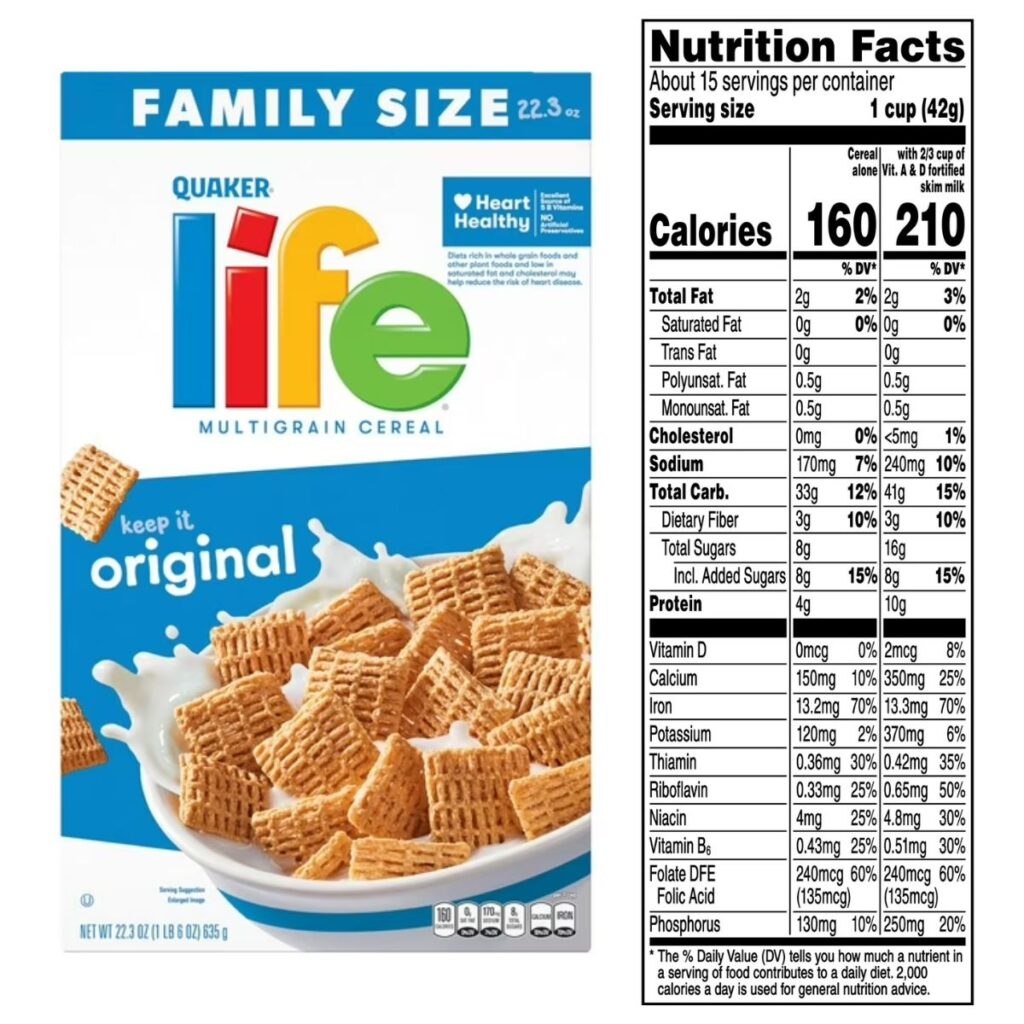 Life Original nutrition facts