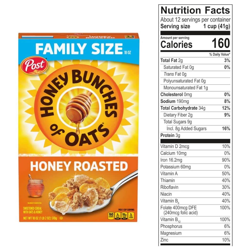 Honey Bunches of Oats Nutrition Facts