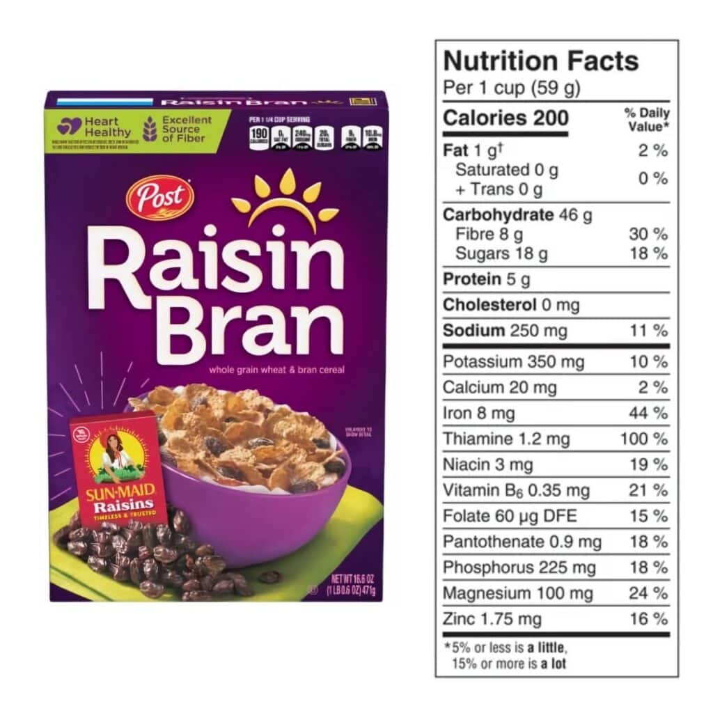 Post Raisin Bran nutrition facts