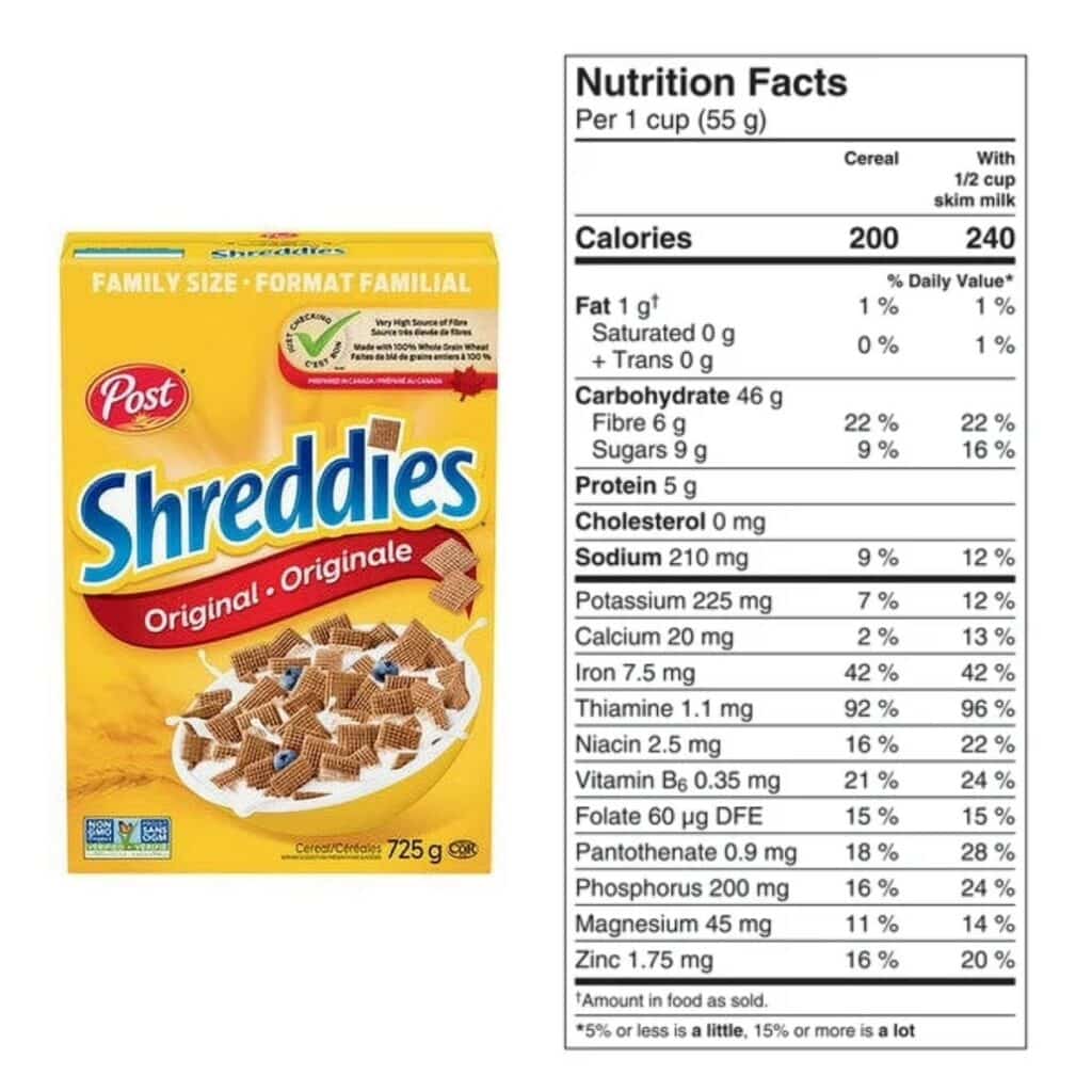 Shreddies Original Nutrition facts